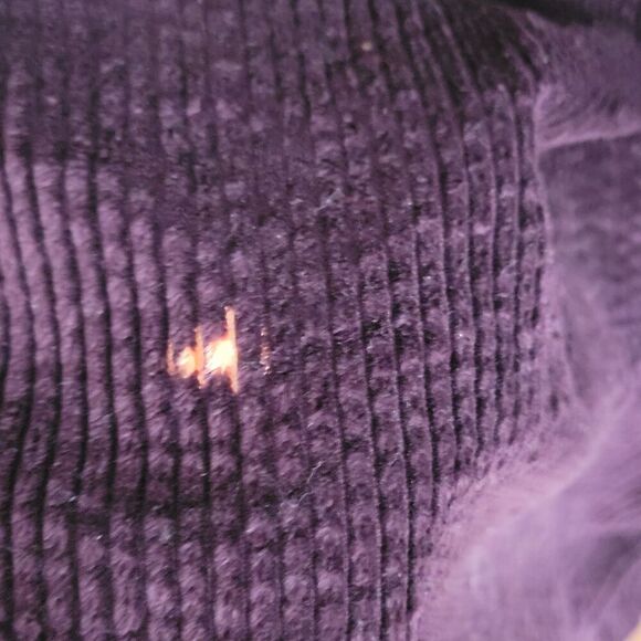 LL Bean Size 16 Dress  Purple Corduroy Pockets Long Sleeve Button Up 100% Cotton - Picture 8 of 8